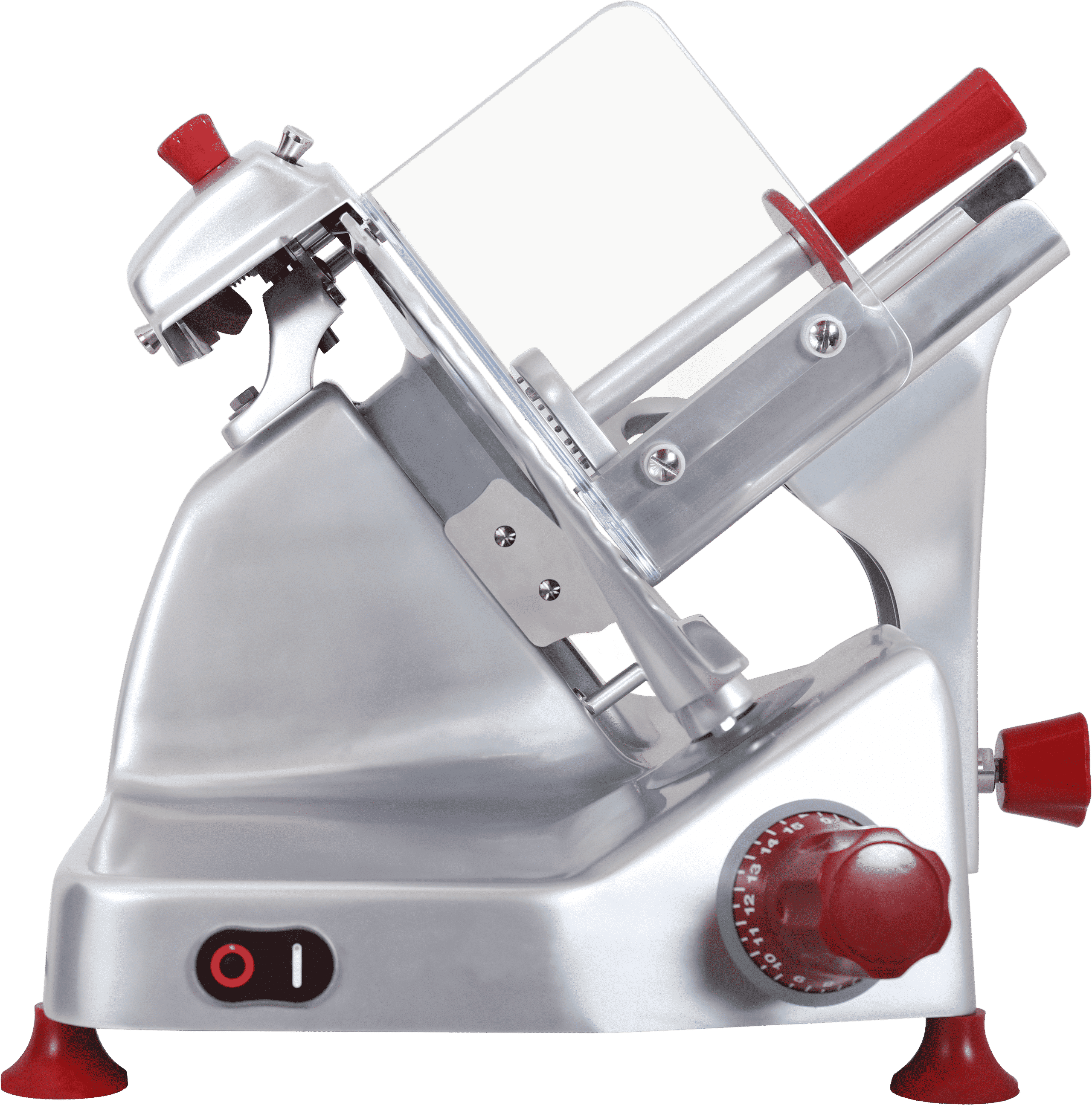 Expert electric gravity feed slicer Pro Line XS25 features a modern appearance, premium components, and compatibility with HO.RE.CA channels