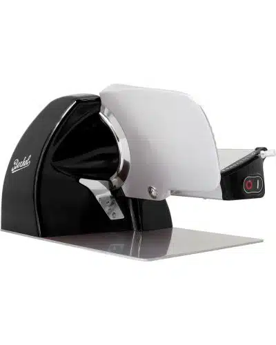 Berkel Home Line 200 Slicer has 120V sealed IP65 control panel. It has a compact size, is completely safe to use, educes waste